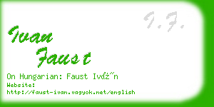 ivan faust business card